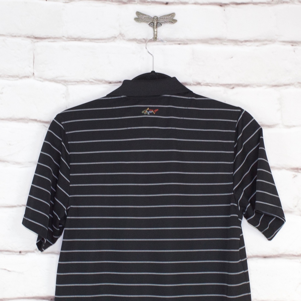Greg Norman Tasso Elba Black White Play Dry Polo M - Picture 7 of 8
